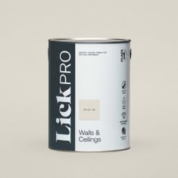 LickPro Eggshell Beige 03 Emulsion Paint 5Ltr - Screwfix