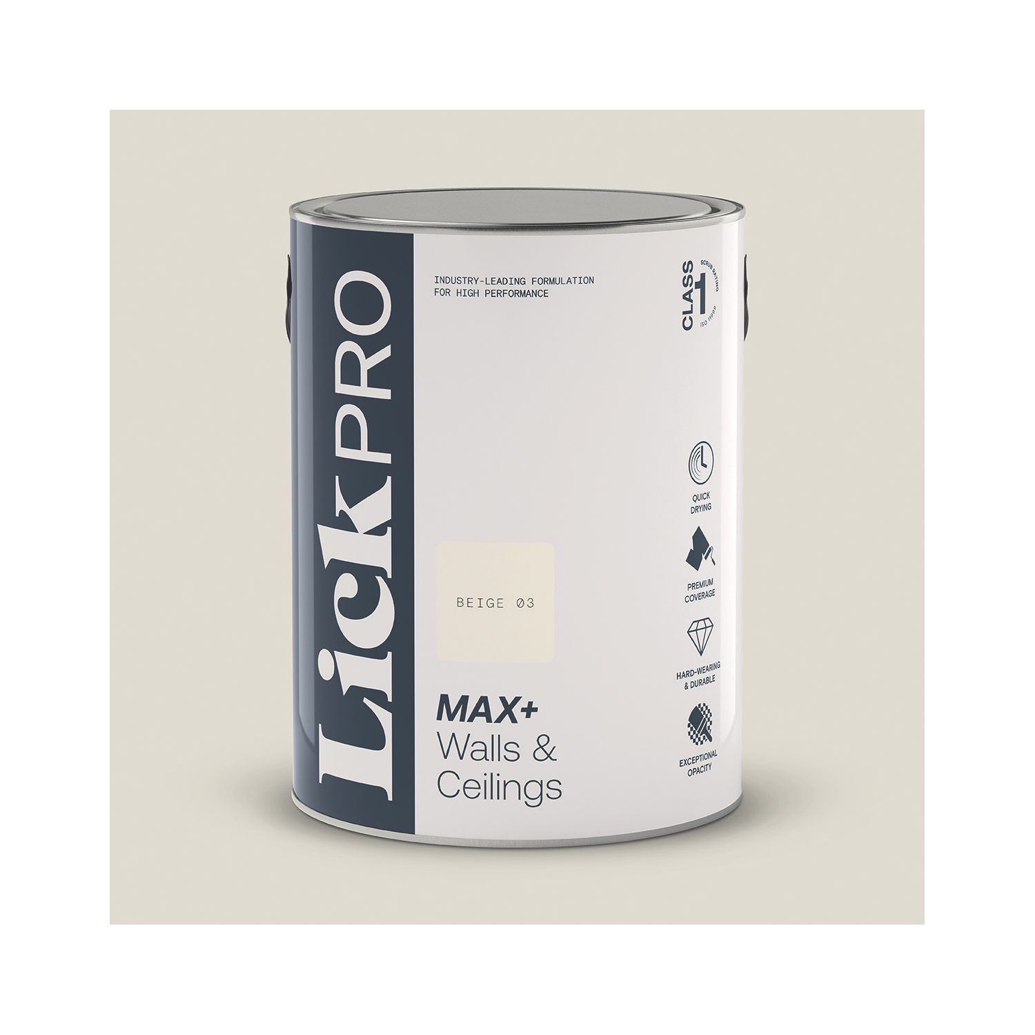 LickPro Max+ 5Ltr Beige 03 Eggshell Emulsion Paint (255JX)