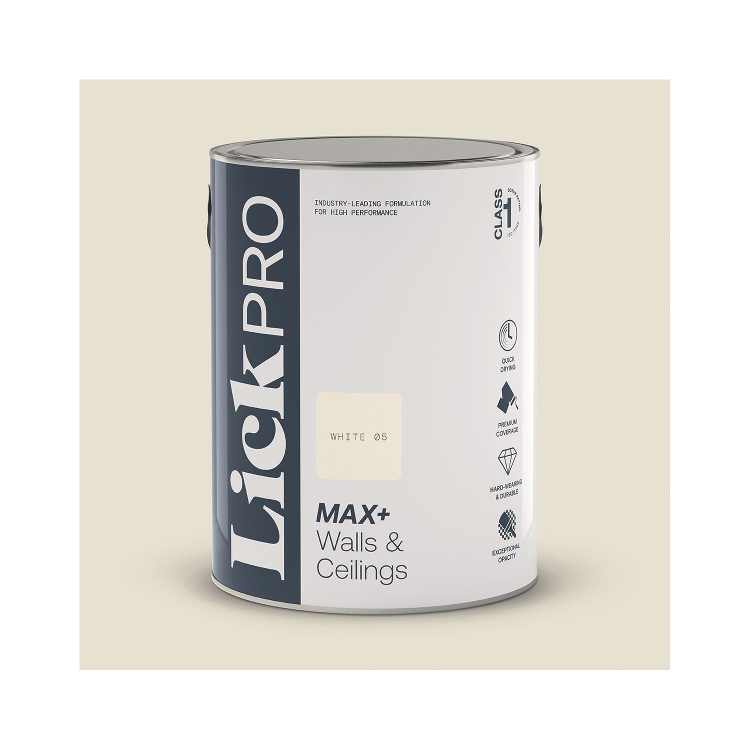 LickPro Max+ 5Ltr White 05 Matt Emulsion Paint (255JY)