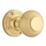 Designer Levers Beehive Door Knob Pair Brushed Brass 60mm