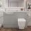 Alaska Bathroom Fitted Furniture Pack LH Vanity with Basin Pearl Grey Matt 1244mm x 355mm x 997mm