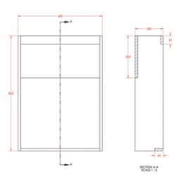 Alaska Bathroom Fitted Furniture Pack LH Vanity with Basin Pearl Grey Matt 1244mm x 355mm x 997mm