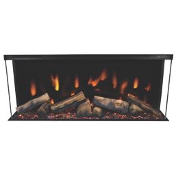 Be Modern Pryzm Arteon 1000-3SL Black Remote Control Wall-Mounted Electric Inset Fire 995mm x 380mm