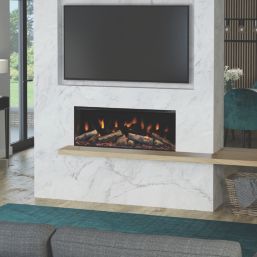 Be Modern Pryzm Arteon 1000-3SL Black Remote Control Wall-Mounted Electric Inset Fire 995mm x 380mm
