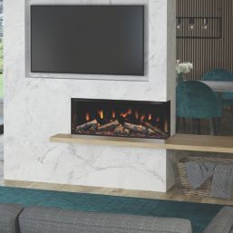 Be Modern Pryzm Arteon 1000-3SL Black Remote Control Wall-Mounted Electric Inset Fire 995mm x 380mm
