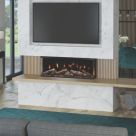 Be Modern Pryzm Arteon 1000-3SL Black Remote Control Wall-Mounted Electric Inset Fire 995mm x 380mm