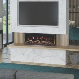 Be Modern Pryzm Arteon 1000-3SL Black Remote Control Wall-Mounted Electric Inset Fire 995mm x 380mm