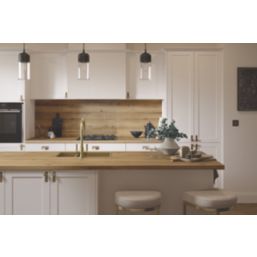 Wilsonart Omega Modern Ashdown Square Edge Matt Brown Oak Effect Laminate Breakfast Bar 4100mm x 900mm x 38mm