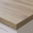 Wilsonart Omega Modern Ashdown Square Edge Matt Brown Oak Effect Laminate Breakfast Bar 4100mm x 900mm x 38mm