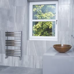 Towelrads 800mm x 500mm 873BTU Chrome Flat Designer Towel Radiator