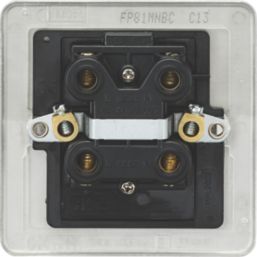 Knightsbridge  45A 1-Gang DP Control Switch Brushed Chrome with LED