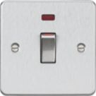 Knightsbridge  45A 1-Gang DP Control Switch Brushed Chrome with LED