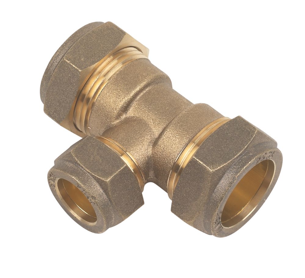 Flomasta Compression Reducing Tee 22mm x 22mm x 15mm - Screwfix