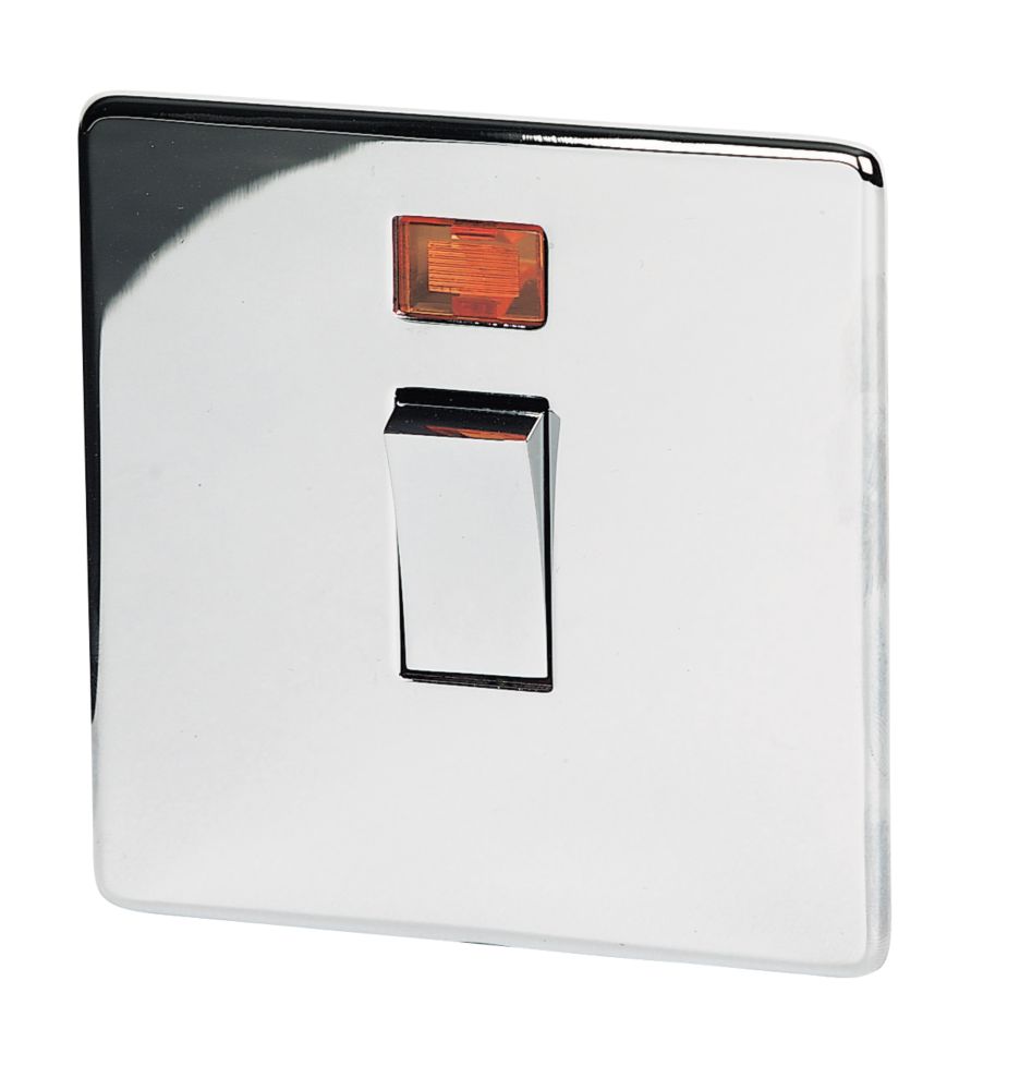 Crabtree Platinum 20A 1-Gang DP Control Switch Polished Chrome with Neon