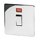 Crabtree Platinum 20A 1-Gang DP Control Switch Polished Chrome with Neon