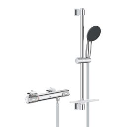 Refurb Grohe Precision Feel HP Rear-Fed Exposed Chrome Thermostatic Shower Mixer Set