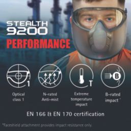 JSP Stealth 9200  Faceshield Goggle Light Grey