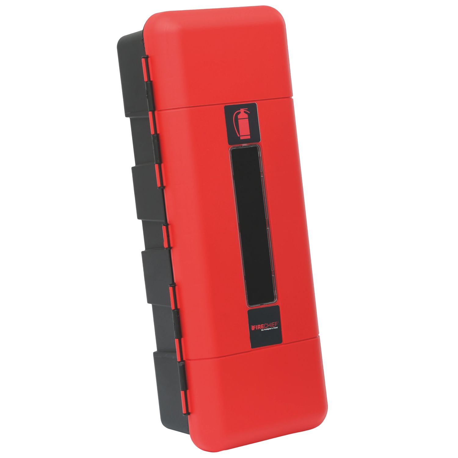 Firechief 106-1002 Single Extinguisher Cabinet 12kg 335mm x 240mm x 865mm Red/Black (256FX)