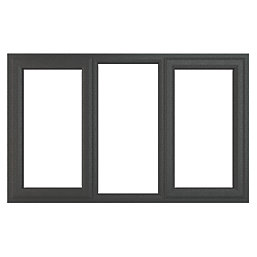 Crystal  Left & Right-Hand Opening Clear Triple-Glazed Casement Anthracite on White uPVC Window 1770mm x 1115mm