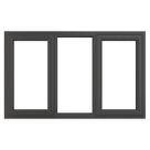 Crystal  Left & Right-Hand Opening Clear Triple-Glazed Casement Anthracite on White uPVC Window 1770mm x 1115mm