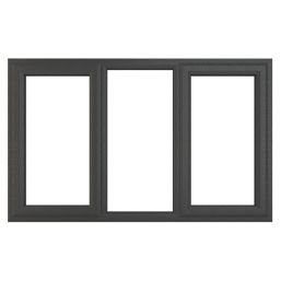 Crystal  Left & Right-Hand Opening Clear Triple-Glazed Casement Anthracite on White uPVC Window 1770mm x 1115mm