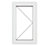 Crystal  Right-Hand Opening Clear Double-Glazed Casement White uPVC Window 610mm x 1190mm