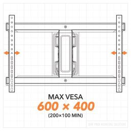 AVF APM6500 Heavy Duty TV Wall Mount  Full Motion 37 to 80"