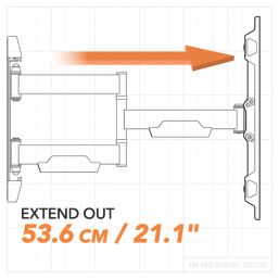 AVF APM6500 Heavy Duty TV Wall Mount  Full Motion 37 to 80"