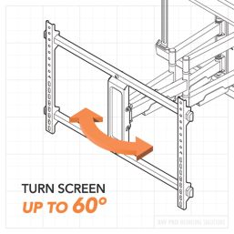 AVF APM6500 Heavy Duty TV Wall Mount  Full Motion 37 to 80"