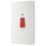 British General Evolve 45A 2-Gang 2-Pole Cooker Switch Pearlescent White with LED with White Inserts