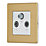 Contactum Lyric 1-Gang Coaxial TV / FM & Satellite Socket Brushed Brass with White Inserts