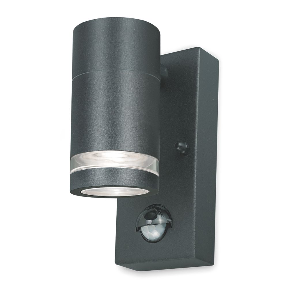 4lite Marinus Outdoor IP44 Wall Light With PIR Sensor Anthracite Screwfix