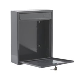 Burg-Wachter Compact Post Box Black Powder-Coated