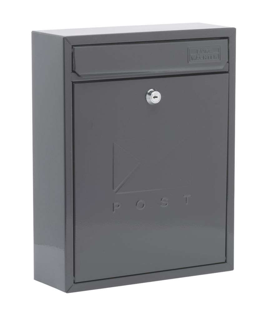 Burg-Wachter Compact Post Box Black Powder-Coated | Post Boxes ...