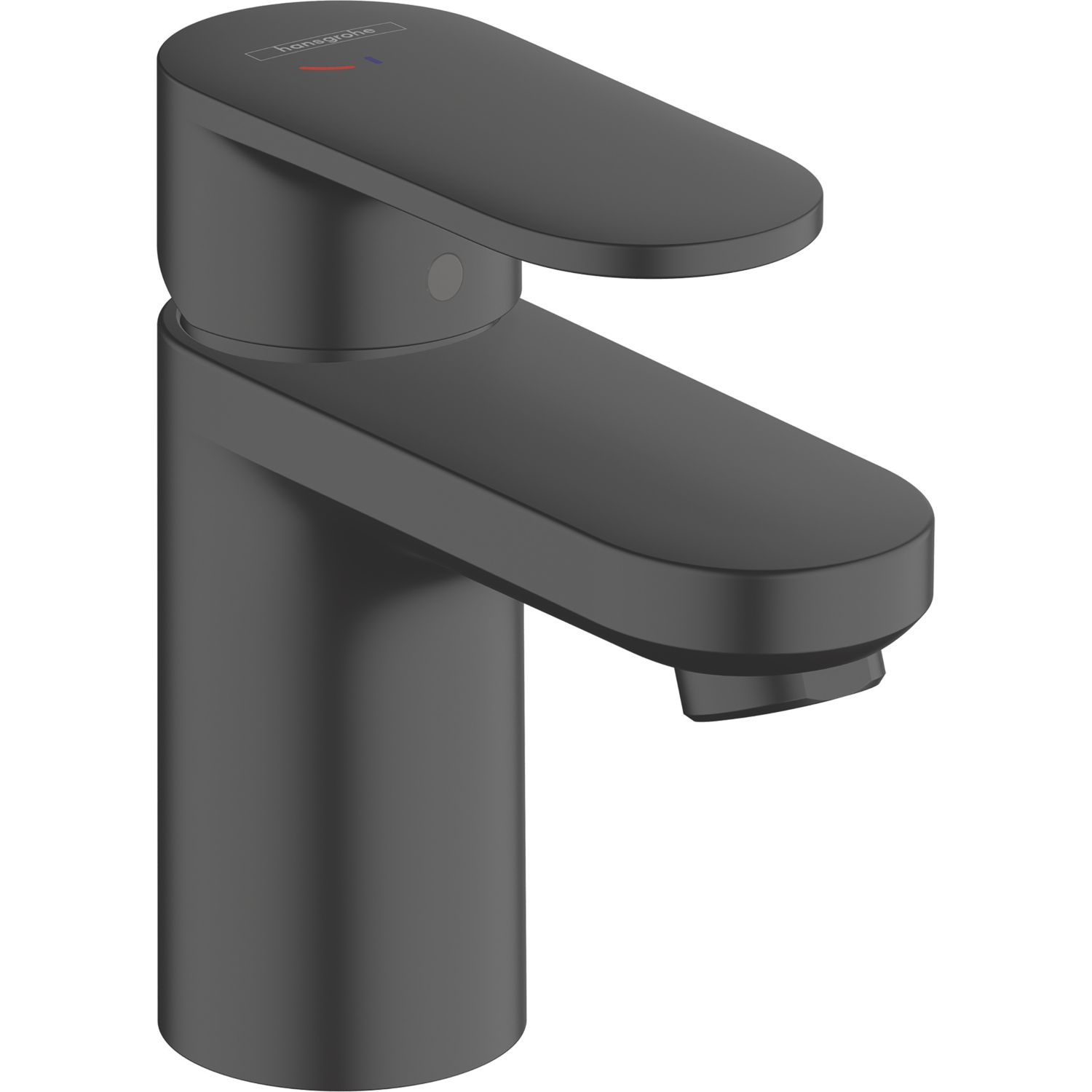 Hansgrohe Vernis Blend 70 Matt Black 126mm Cloakroom Lever Mono Basin Mixer Tap (256VG)