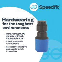 JG Speedfit UG603B MDPE Copper Adaptor 25mm x 15mm