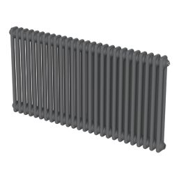 Flomasta 600mm x 1190mm 4175BTU Anthracite Horizontal 2 Column Radiator