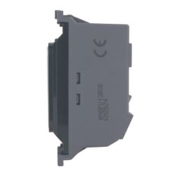 Hager Sollysta WMGFU13BSB 13A Grid Fused Spur Brushed Steel with Black Inserts