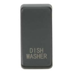 Knightsbridge 'DISHWASHER' Switch Cover Anthracite