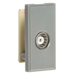 Knightsbridge  Modular Coaxial TV Socket Grey