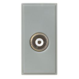 Knightsbridge  Modular Coaxial TV Socket Grey