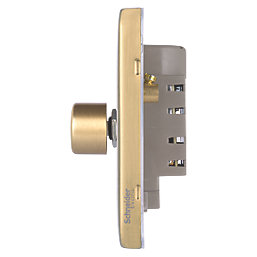 Schneider Electric Lisse Deco 1-Gang 2-Way  Dimmer Switch  Satin Brass