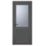 Crystal  1-Panel 1-Obscure Light Right-Handed Anthracite Grey uPVC Back Door 2090mm x 890mm