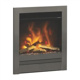 Be Modern Pryzm Edge Black Nickel Remote Control Inset Electric Fire 510mm x 165mm x 611mm