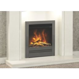 Be Modern Pryzm Edge Black Nickel Remote Control Inset Electric Fire 510mm x 165mm x 611mm