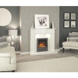 Be Modern Pryzm Edge Black Nickel Remote Control Inset Electric Fire 510mm x 165mm x 611mm