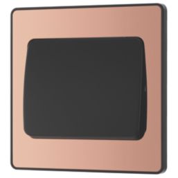 British General Evolve 20A 16AX 1-Gang 2-Way Wide Rocker Light Switch  Copper with Black Inserts