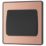 British General Evolve 20A 16AX 1-Gang 2-Way Wide Rocker Light Switch  Copper with Black Inserts
