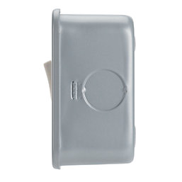Contactum CLA3369 13A Switched Metal Clad Fused Spur & Flex Outlet with Neon  with White Inserts
