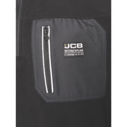 JCB Trade 1/4 Zip Tech Fleece Black Large 42-44" Chest